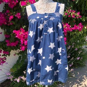 Piper & Blue Navy Tank/Blouse w/Stars & Pockets